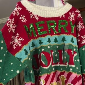 Festive Holiday Sweater - Red and Green